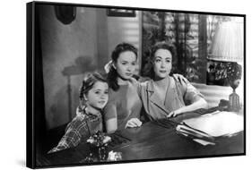 MILDRED PIERCE, 1945 directed by MICHAEL CURTIZ Jo Ann Marlowe, Ann Blyth and Joan Crawford (b/w ph-null-Framed Stretched Canvas