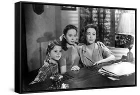 MILDRED PIERCE, 1945 directed by MICHAEL CURTIZ Jo Ann Marlowe, Ann Blyth and Joan Crawford (b/w ph-null-Framed Stretched Canvas