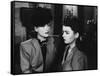 MILDRED PIERCE, 1945 directed by MICHAEL CURTIZ Joan Crawford and Ann Blyth (b/w photo)-null-Framed Stretched Canvas