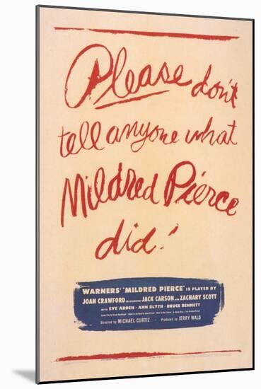 Mildred Pierce, 1945-null-Mounted Art Print