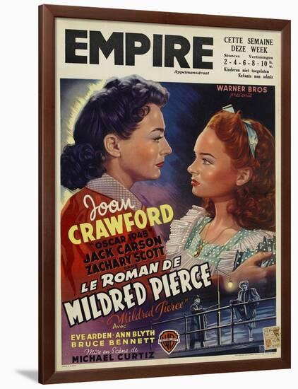 Mildred Pierce, Belgian Movie Poster, 1945-null-Framed Art Print