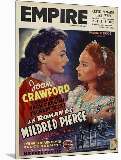 Mildred Pierce, Belgian Movie Poster, 1945-null-Mounted Art Print