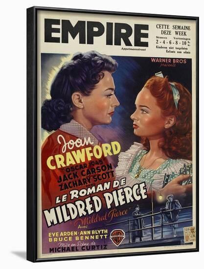 Mildred Pierce, Belgian Movie Poster, 1945-null-Framed Art Print