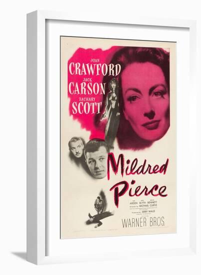 Mildred Pierce, Joan Crawford, Zachary Scott, Jack Carson, 1945-null-Framed Art Print