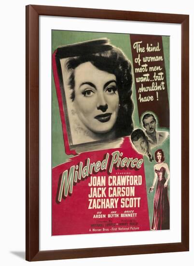 Mildred Pierce, Joan Crawford, Zachary Scott, Jack Carson, 1945-null-Framed Art Print