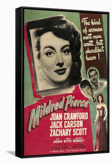 Mildred Pierce, Joan Crawford, Zachary Scott, Jack Carson, 1945-null-Framed Stretched Canvas