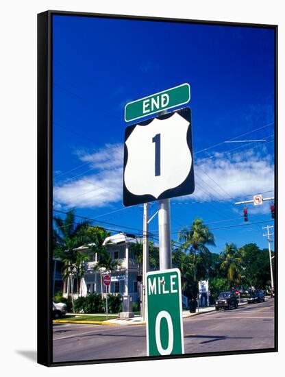 Mile Marker 0, Key West, Florida Keys, Florida, USA-Terry Eggers-Framed Stretched Canvas
