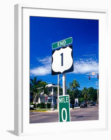 Mile Marker 0, Key West, Florida Keys, Florida, USA-Terry Eggers-Framed Photographic Print