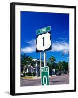 Mile Marker 0, Key West, Florida Keys, Florida, USA-Terry Eggers-Framed Photographic Print