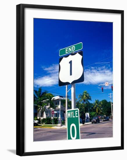 Mile Marker 0, Key West, Florida Keys, Florida, USA-Terry Eggers-Framed Photographic Print