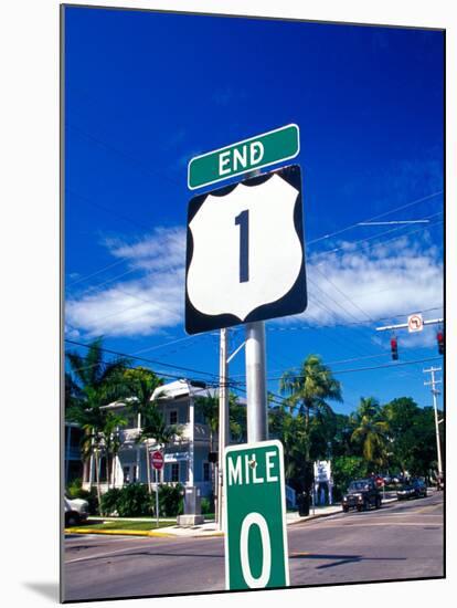 Mile Marker 0, Key West, Florida Keys, Florida, USA-Terry Eggers-Mounted Photographic Print