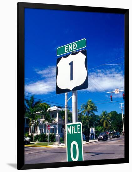 Mile Marker 0, Key West, Florida Keys, Florida, USA-Terry Eggers-Framed Photographic Print