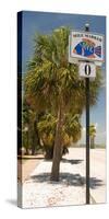 Mile Marker Zero at Pass-A-Grille, St. Pete Beach, Tampa Bay Area, Tampa Bay, Florida, USA-null-Stretched Canvas