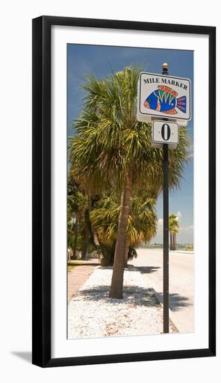 Mile Marker Zero at Pass-A-Grille, St. Pete Beach, Tampa Bay Area, Tampa Bay, Florida, USA-null-Framed Photographic Print