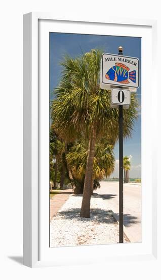 Mile Marker Zero at Pass-A-Grille, St. Pete Beach, Tampa Bay Area, Tampa Bay, Florida, USA-null-Framed Photographic Print