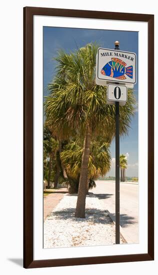 Mile Marker Zero at Pass-A-Grille, St. Pete Beach, Tampa Bay Area, Tampa Bay, Florida, USA-null-Framed Photographic Print