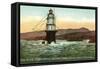 Mile Rock Lighthouse, San Francisco, California-null-Framed Stretched Canvas