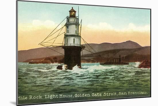 Mile Rock Lighthouse, San Francisco, California-null-Mounted Art Print