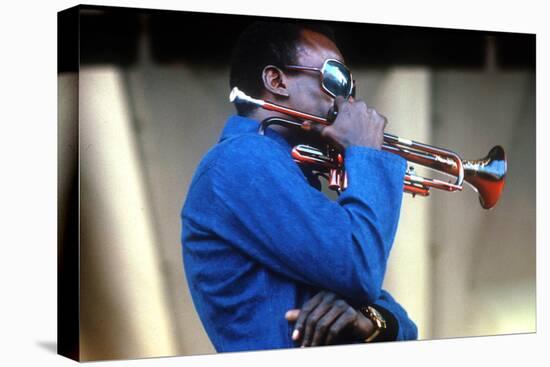 Miles Davis, American Composer and Jazz Trumpet Player, Newport Jazz Festival July 4 1969-null-Stretched Canvas