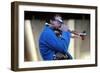 Miles Davis, American Composer and Jazz Trumpet Player, Newport Jazz Festival July 4 1969-null-Framed Photo