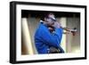 Miles Davis, American Composer and Jazz Trumpet Player, Newport Jazz Festival July 4 1969-null-Framed Photo