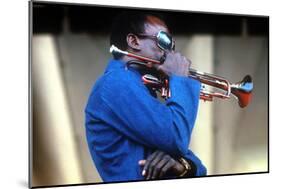 Miles Davis, American Composer and Jazz Trumpet Player, Newport Jazz Festival July 4 1969-null-Mounted Photo