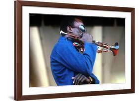 Miles Davis, American Composer and Jazz Trumpet Player, Newport Jazz Festival July 4 1969-null-Framed Photo