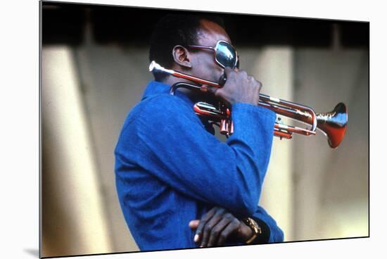 Miles Davis, American Composer and Jazz Trumpet Player, Newport Jazz Festival July 4 1969-null-Mounted Photo