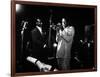 Miles Davis (C) with Oscar Pettiford and Bud Powell, Birdland, 1949-null-Framed Photo