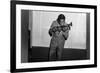 Miles Davis Kissing Trumpet-null-Framed Photo