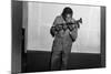 Miles Davis Kissing Trumpet-null-Mounted Photo