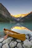 Cedar-Strip Canoe at Lake Louise, Banff National Park-Miles Ertman-Photographic Print