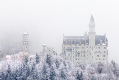 Neuschwanstein Castle in Winter, Fussen, Bavaria, Germany, Europe