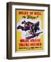 Miles of Hell to Tokyo!, World War Two Poster-null-Framed Giclee Print