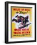 Miles of Hell to Tokyo!, World War Two Poster-null-Framed Giclee Print