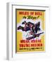 Miles of Hell to Tokyo!, World War Two Poster-null-Framed Giclee Print