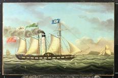 The Steam Packet 'saint Patrick' on the Liverpool to Dublin Run, 1827-Miles Walters-Framed Stretched Canvas