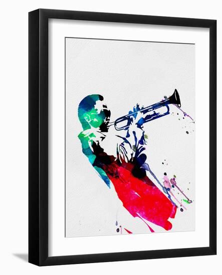 Miles Watercolor-Lora Feldman-Framed Art Print