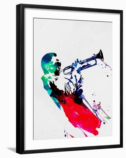 Miles Watercolor-Lora Feldman-Framed Art Print