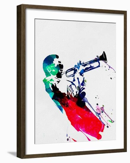 Miles Watercolor-Lora Feldman-Framed Art Print