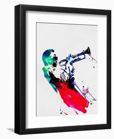 Miles Watercolor-Lora Feldman-Framed Art Print