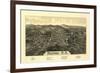 Milford, New Hampshire - Panoramic Map-Lantern Press-Framed Art Print