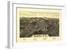 Milford, New Hampshire - Panoramic Map-Lantern Press-Framed Art Print