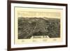 Milford, New Hampshire - Panoramic Map-Lantern Press-Framed Premium Giclee Print