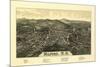 Milford, New Hampshire - Panoramic Map-Lantern Press-Mounted Premium Giclee Print
