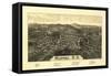 Milford, New Hampshire - Panoramic Map-Lantern Press-Framed Stretched Canvas