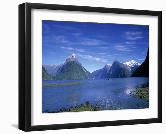 Milford Sound, Fjordland, South Island, New Zealand-Jon Arnold-Framed Photographic Print