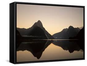 Milford Sound / Mitre Peak, Fjordland National Park, South Island, New Zealand-Steve Vidler-Framed Stretched Canvas