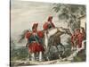 Militaria, Cavalry Troops at Time of Juan Manuel De Rosas by Carlos Morel, Lithograph, 1845-null-Stretched Canvas