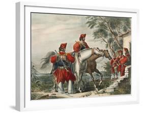 Militaria, Cavalry Troops at Time of Juan Manuel De Rosas by Carlos Morel, Lithograph, 1845-null-Framed Giclee Print